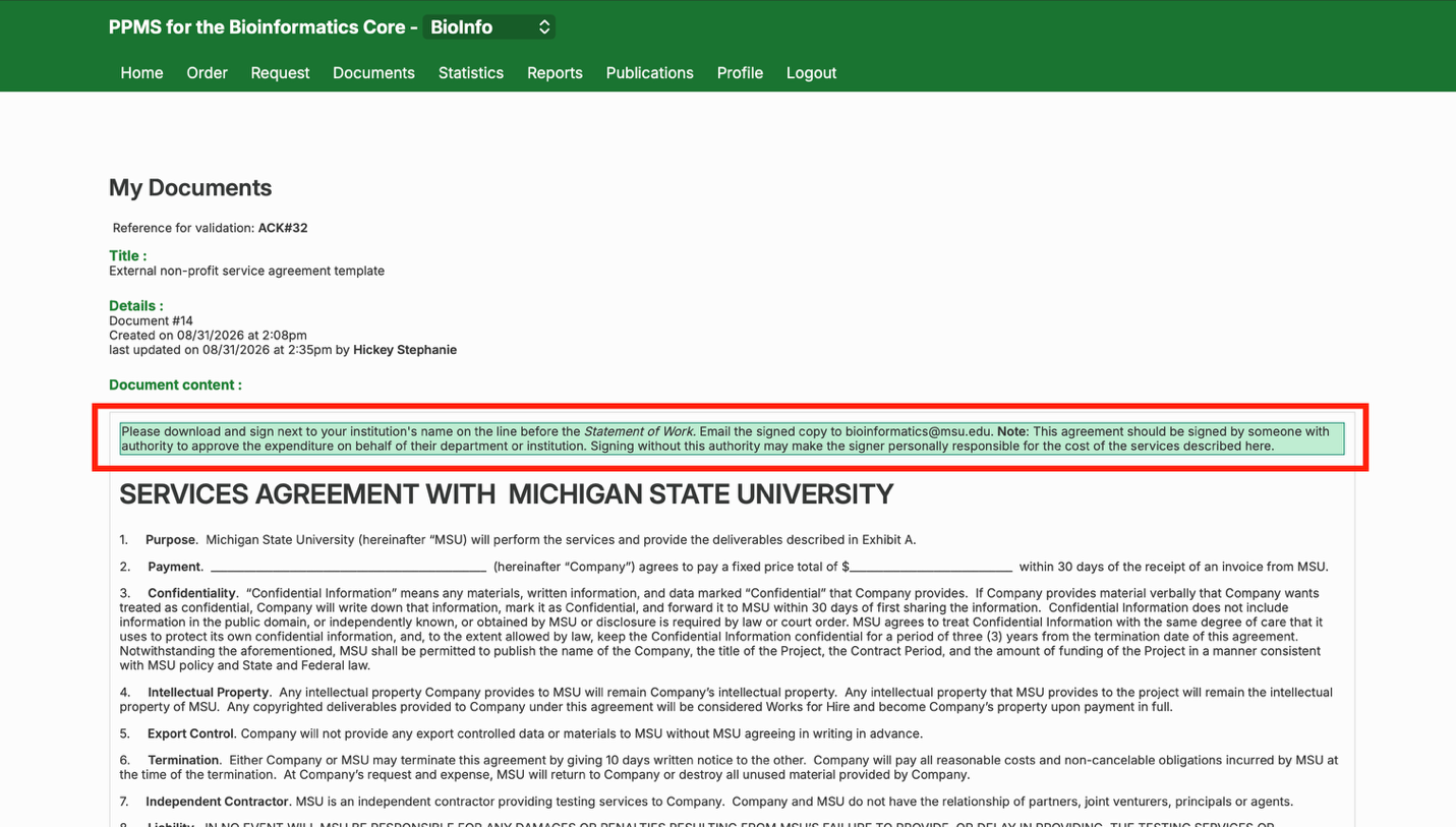Cost estimate document with instructions highlighted